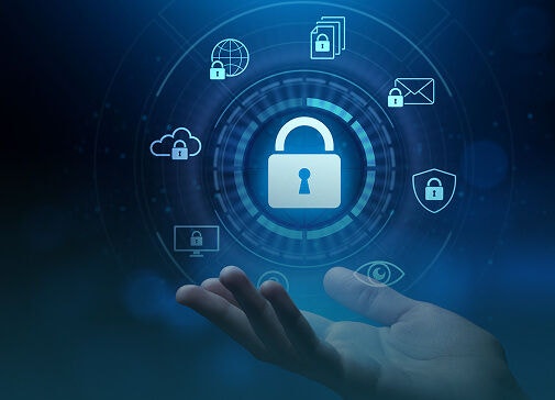 El candado de seguridad digital representa servicios de licencias seguros y legalmente cumplidos.