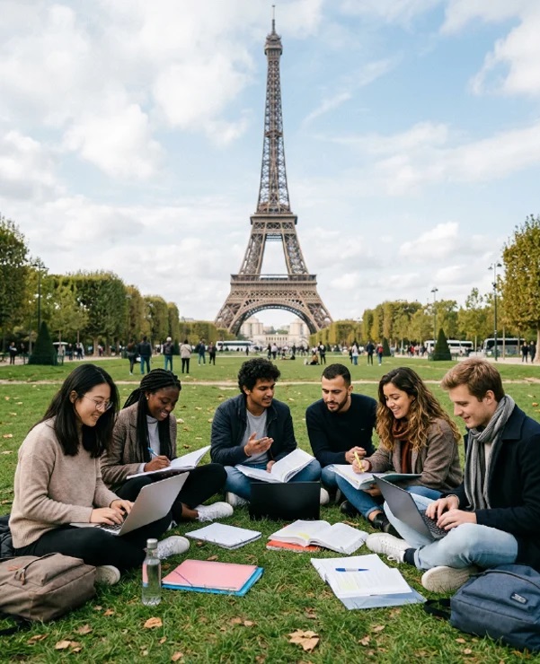 Estudiantes en Francia